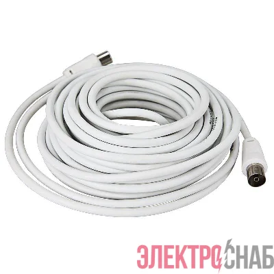 Шнур TV Plug - TV Jack 10м бел. Rexant 18-0007