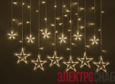 Гирлянда 93 679 NGF-D025-02 (бахрома звезды WW 138 2.5х0.6м IP20 TR) Navigator 93679