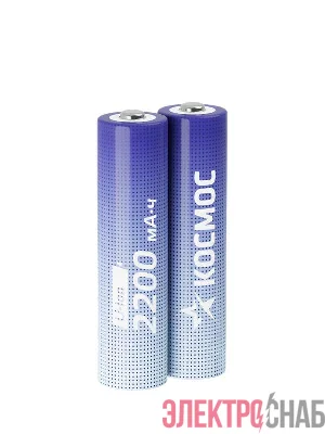 Аккумулятор 18650 Li-ion 2200мА.ч без защиты (уп.2шт) КОСМОС KOC18650Li-ion22US2