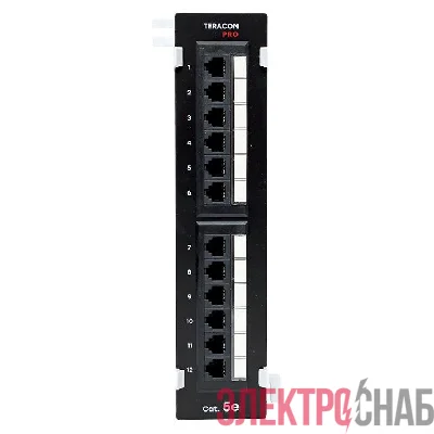 Патч-панель настенная кат.5E UTP неэкранир. 12 портов RJ45 Dual IDC TERACOM PRO EKF TRP-WPP-5EUTP-12