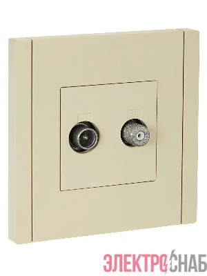 Розетка 2-м TV+SAT FORTE&PIANO FP438 ваниль IEK FP-AF20-O-K10
