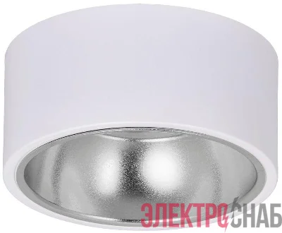 Светильник 4017 накладной потолочный под лампу GX53 бел./хром IEK LT-UPB0-4017-GX53-1-K54