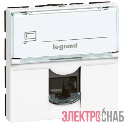 Механизм розетки информ. 1-м СП Mosaic New 2мод. RJ45 5E FTP Leg 78681/76555