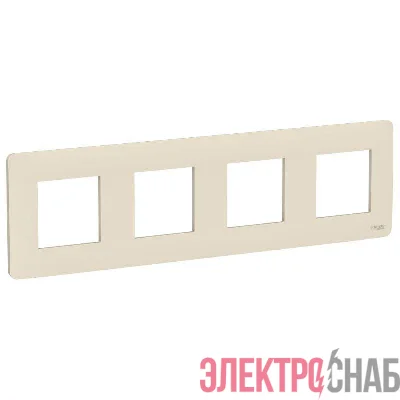 Рамка 4-м UNICA STUDIO беж. SchE NU200844