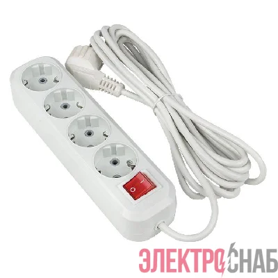 Удлинитель 4х3м с заземл. 16А IP20 Эксперт 3.0кВт с выкл. ПВС 3х1 EKF UBA16-310-4-03i