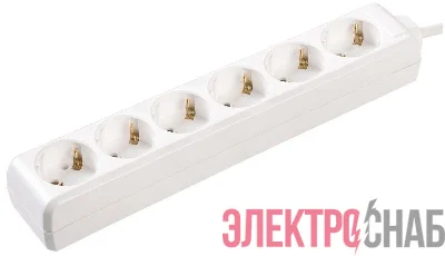 Удлинитель 6х5м с заземл. 16А IP20 У06 2P+PE 250В 3х1 IEK WYP10-16-06-05-Z-N