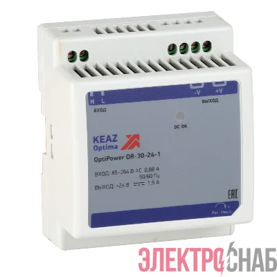 Блок питания OptiPower DR-30-24-1 КЭАЗ 284544