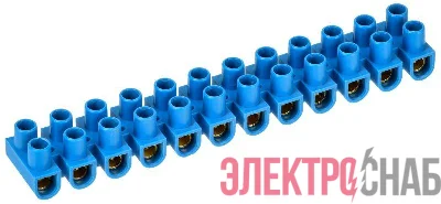 Колодка клеммная ЗВИ-15 н/г 4.0-10кв.мм 12 пар син. IEK UZV6-015-06