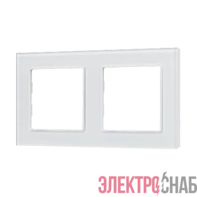 Рамка стеклянная FRM-GLARE-GS-2-WH Arlight 043796