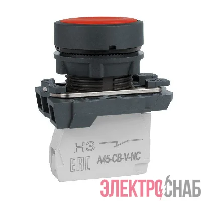 Кнопка OptiSignal D22 C5-P-401 красн. пластик 1НЗ XB5AA42 КЭАЗ 332182