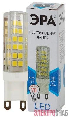 Лампа светодиодная JCD-7w-220V-corn ceramics-840-G9 560лм ЭРА Б0027866