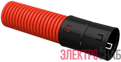 Труба гофрированная двустенная ПНД гибкая d90мм красн. (уп.100м) IEK CTG12-090-K04-100-R