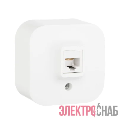 Розетка компьютерная 1-м ОП Quteo RJ45 кат.5E UTP бел. IEK 782224
