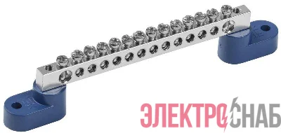 Шина нулевая Ni ШНИ-6х9-14-У2-С на двух угловых изоляторах IEK YNN10-14-C2-K07-N