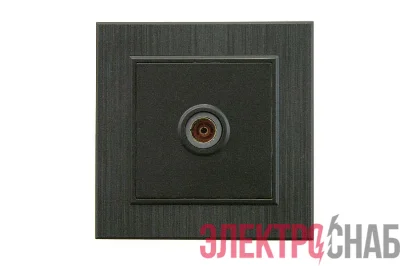 Розетка TV проходная Karea LINE STAR чер. Makel 86054007