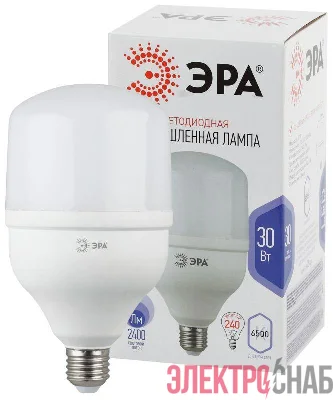 Лампа светодиодная высокомощная POWER 30W-6500-E27 2400лм ЭРА Б0027004
