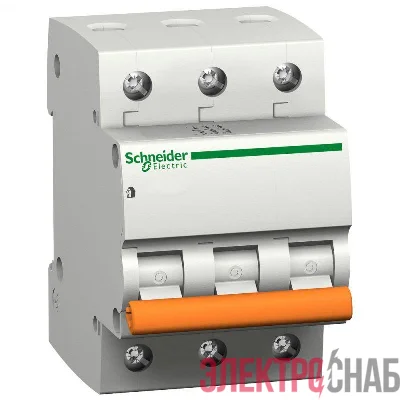 Выключатель автоматический модульный 3п C 50А 4.5кА BA63 Домовой SchE 11228
