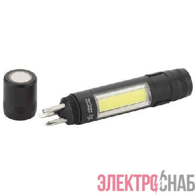 Фонарь светодиодный MB-702 АР &quot;Сапер&quot; 1.5Вт COB отвертки магнит клипса 1хAAA (не в комплекте) алюм. (блист.) Эра Б0030200