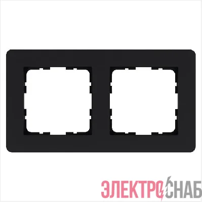 Рамка 2-м G-Flex черн. матов. soft touch Jasmart G1102PB