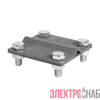 Зажим универсальный полоса-прут П-40 (4 отверстия пластина 70х70мм) HZ EKF lp-55922