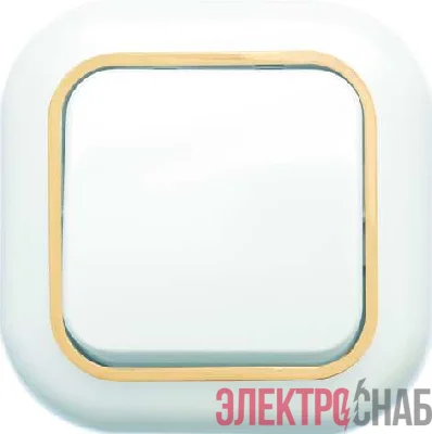 Выключатель 1-кл. СП Валентина 6А IP20 С16-040 бел./зол. Кунцево 7644