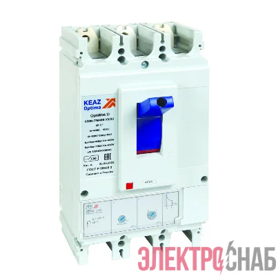 Выключатель автоматический 3п 320А диапазон уст. 252...630А 40кА OptiMat D630N-TM320-УХЛ3 КЭАЗ 291465
