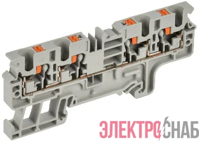 Колодка клеммная CP-MC 4 вывода 4кв.мм сер. IEK YCT22-00-4-K03-004