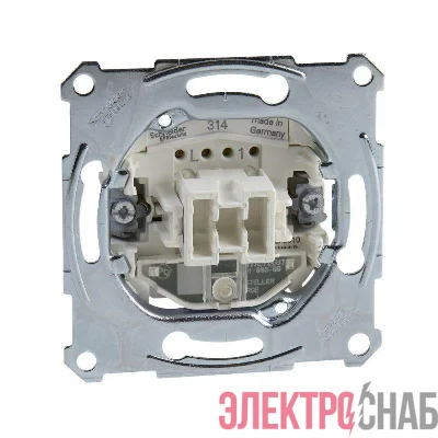 Выключатель 1-кл. СП Merten 10А IP20 10AX с подсветкой механизм SchE MTN3106-0000