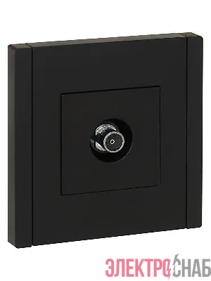 Розетка TV оконечная FORTE&PIANO FP128 черн. IEK FP-A10-O-K02
