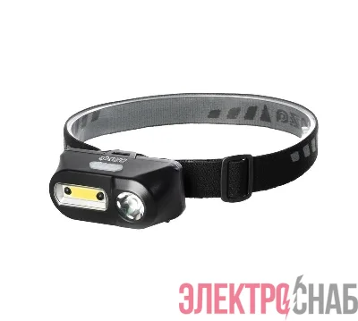 Фонарь налобный AccuFH6-L3W/L3W 3Вт COB + 2Вт XPE 2 независим. источника с 3 режимами: ярк./экономичн./мигающ. IP44 регулир. угол наклона датчик движения кабель USB-microUSB (в компл.) ФАZА 5035645