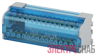 Шины на DIN-рейку в корпусе (кросс-модуль) ШНК 2х15 L+PEN NO-224-14 ЭРА Б0043932