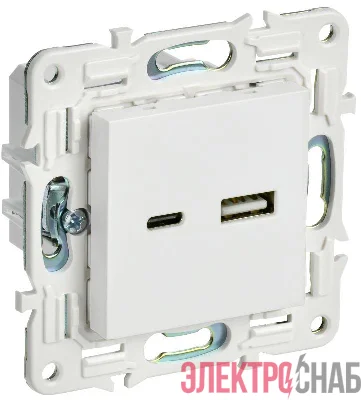 Розетка USB A+C 3.1А SKANDY SK-R14W арктич. бел. IEK SK-U22-D31-K01