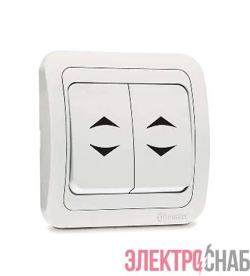 Переключатель проходной 2-кл. СП Mimoza 10А IP20 бел./бел. Makel 12026