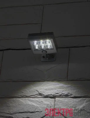 Прожектор садовый ERAFS024-07 6LED 150лм с датчиком движения выносная солнечная батарея ЭРА Б0044247