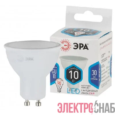 Лампа светодиодная MR16-10W-840-GU10 800лм Эра Б0032998