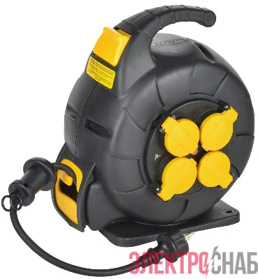 Удлинитель на катушке TWIST 4х10м с заземл. с крышк. автосмотка 16А IP44 КГ 3х1.5кв.мм УК10 2P+PE/10м 4 IEK TW-KP27-16-04-10-44