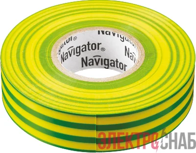 Изолента ПВХ 15мм (рул.20м) жел/зел. NIT-B15-20/YG Navigator 71108