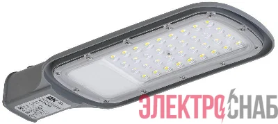 Светильник светодиодный ДКУ 1012-30Ш 5000К IP65 уличный консольный сер. IEK LDKU1-1012-030-5000-K03