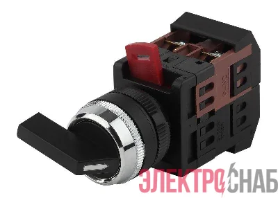 Переключатель ALC-22 2 фиксир. полож. черн.длин.рукоят. I-O 1з+1р BSW10-ALC-2-K02E ЭРА Б0045678