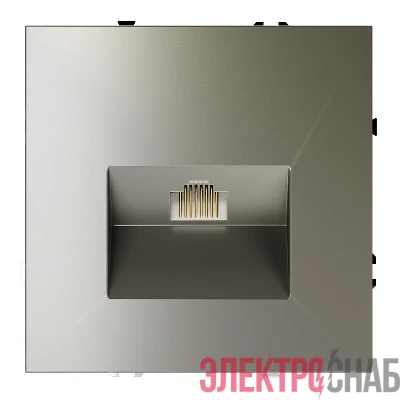 Розетка компьютерная 1-м СП S70 RJ45 кат.6 механизм шелк Voltum VLS060104