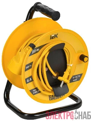 Удлинитель на катушке 1х20м Garden УК20 2P 2х0.75кв.мм IEK GD-KP40-06-01-20