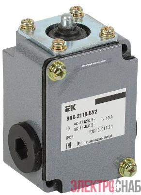 Выключатель концевой ВПК-2110-БУ2 толкатель IP65 IEK KV-1-2110-1