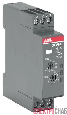Реле времени CT-AHC.12 компактное (задержка при отключ.) 24-48B DC 24- 240B AC (7 диапазонов времени 005с...100ч) 1ПК ABB 1SVR508110R0000