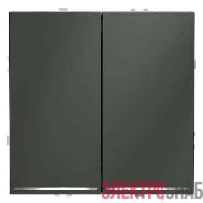 Выключатель 2-кл. СП S70 10А с подсветкой механизм титан Voltum VLS020206