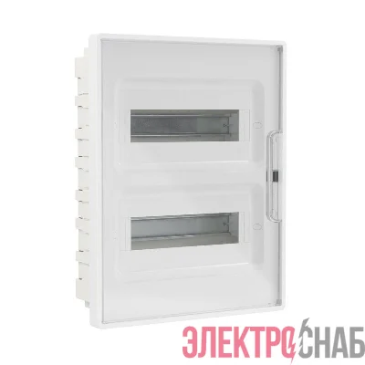 Щиток встраиваемый Фрейм (FRAME) ЩРв-п-24 24мод. с прозр. дверцей с 4 шинами PEN (2шт на 8 отверст. и 2шт на 6 отверст.) бел. DKC F24B1WT