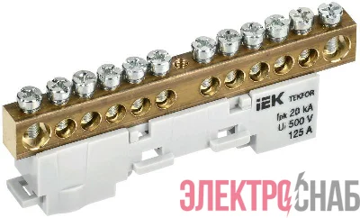 Шина нулевая N неизол. на универс. держ. 8х12-12-С TEKFOR IEK TF-NN20-12-DL-K07