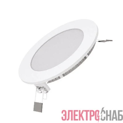 Светильник светодиодный Slim 6Вт 4000К IP20 400лм 220-240В ДВО круг бел. GAUSS 939111206