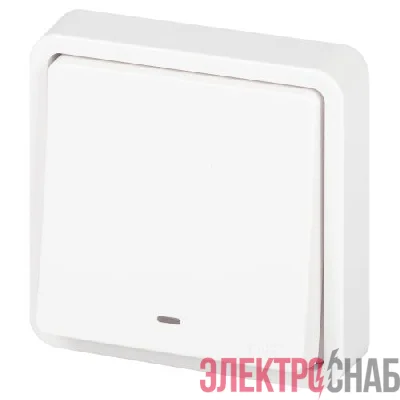 Переключатель Эксперт 11-1527-01 с подсветкой IP55 10АХ-250В СУ бел. Эра Б0063253