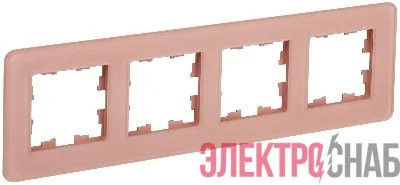 Рамка 4-м BRITE РУ-4-2-Бр стекло дым. RE IEK BR-M42-G-41-K97