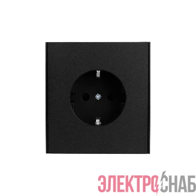 Розетка 1-м СП STRONG MIELE 16А с заземл. защ. шторки антрацит Kranz KR-78-0701-5